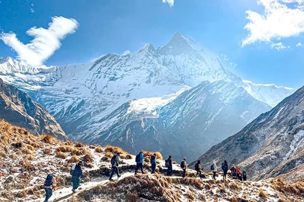 Trekking in Nepal in Autumn Season