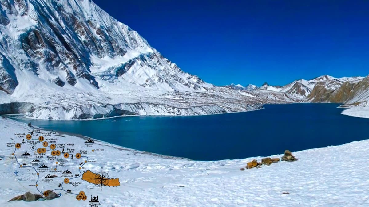 Lake on the way to the Annapurna Circuit Trek