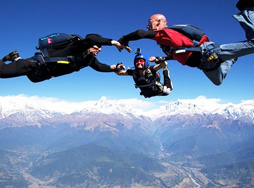 Skydiving in Nepal